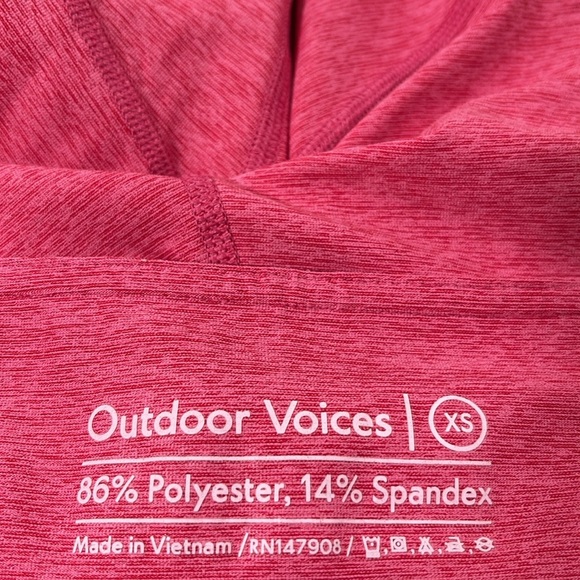 OUTDOOR VOICES Flamingo 3/4 Warmup Leggings Size XS NEW - Picture 10 of 16